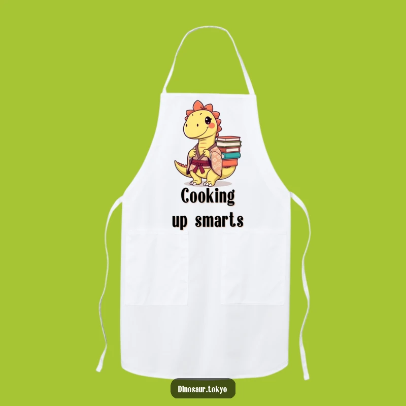 Funny Mischievous Dino Kimono Apron: Cook with Smarts and Humor