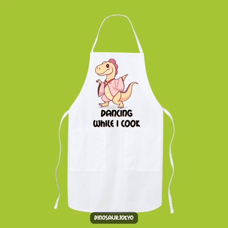 Funny Kimono Dinosaur Apron: Cook with Grace and Prehistoric Humor