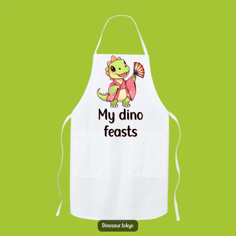 Funny Dino Kimono Apron: Cute Kitchen Style, Whimsical Funny Gift for Cooks