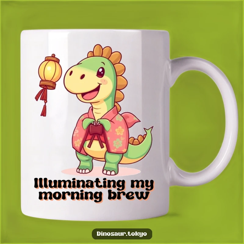 Funny Joyful Dinosaur Lantern Mug: A Bright and Hilarious Gift for Happy Souls