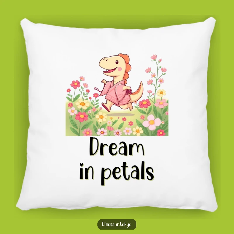 Funny Dino Kimono Pillow: Joyful Skipper Cushion - Comfy Funny Gift