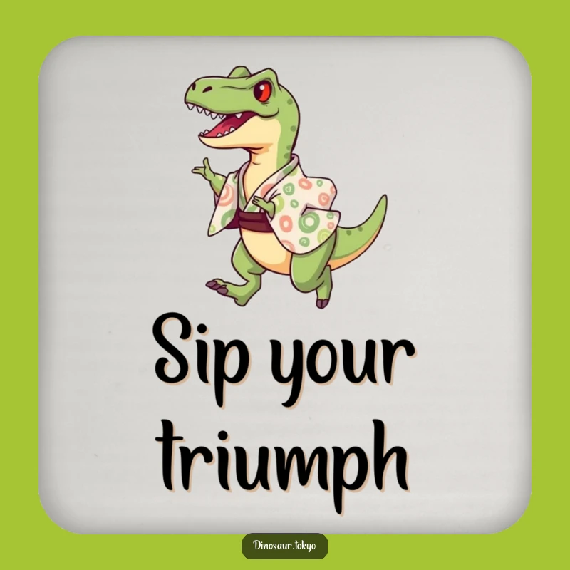 Funny Velociraptor Kimono Coasters - Protect Surfaces with Dino Charm