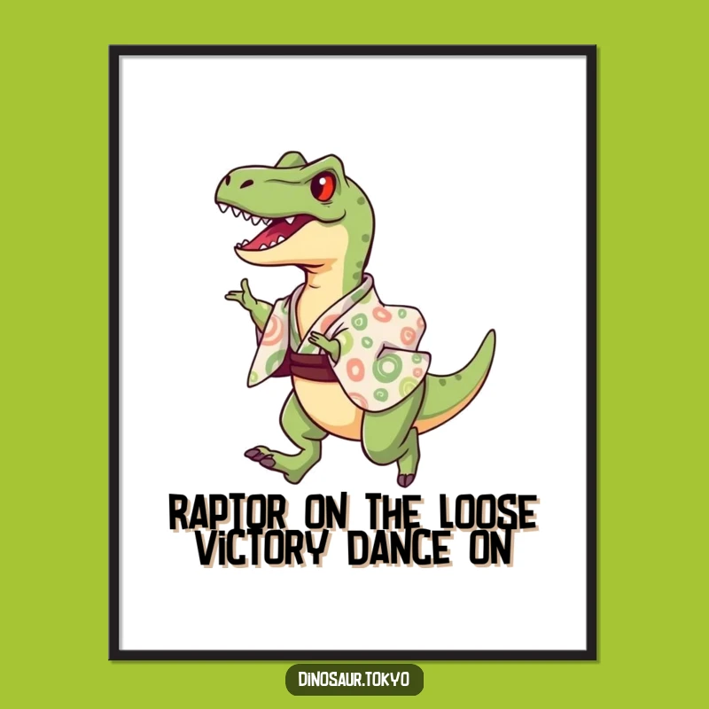 Free Printable Wall Art: Triumphant Raptor Decor, Fun AI Art!