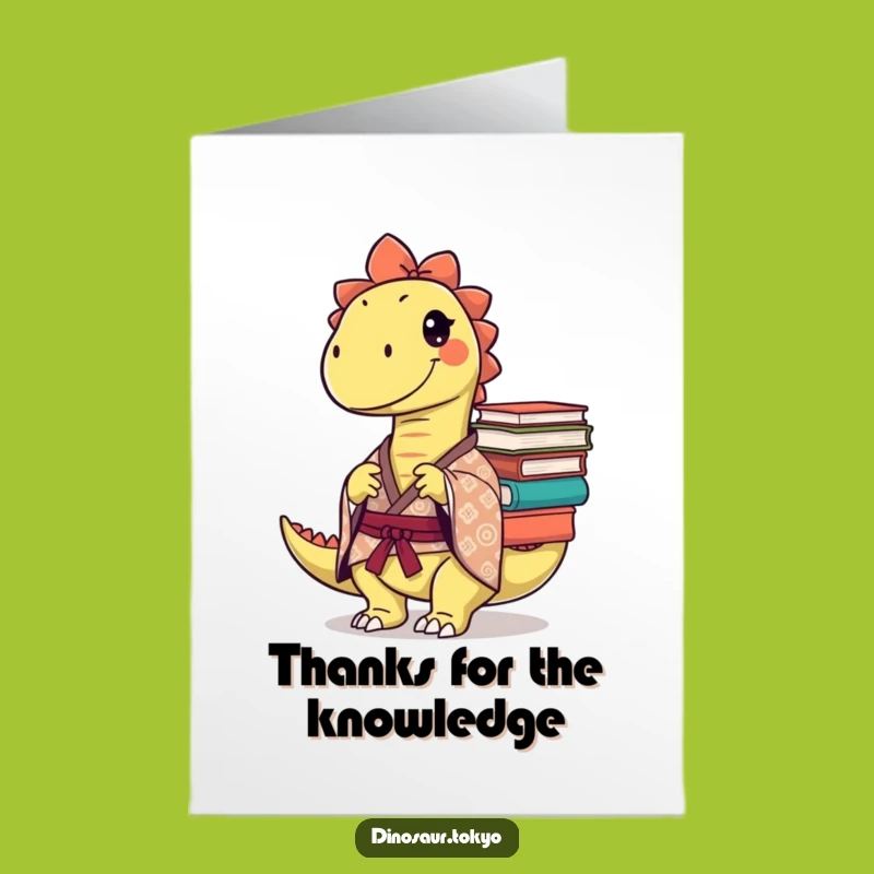 Free Printable Thank You Card: Mischievous Dino's Book Balance Thanks!
