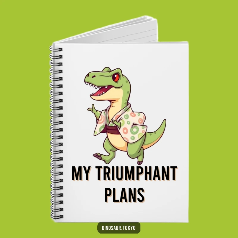 Funny Velociraptor Kimono Notebook - Journal Your Adventures with Dino Style