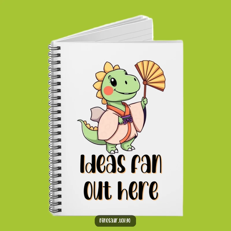 Funny Dino Kimono Notebook: Cheerful Fan Dance Journal for Ideas