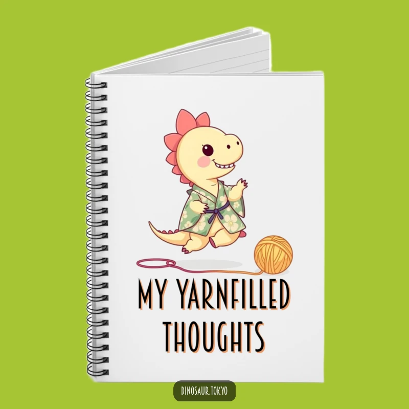 Funny Dino Kimono Notebook: Playful Yarn Kicking Journal for Creative Ideas