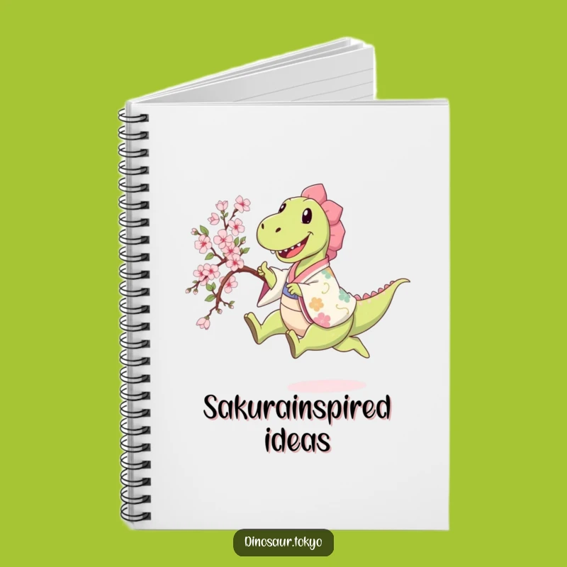 Funny Dino Kimono Notebook: Happy Sakura Leap Journal